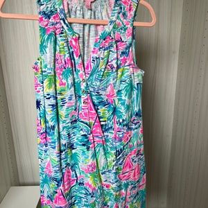 Lilly Pulitzer Sailboat Print Cotton Dress